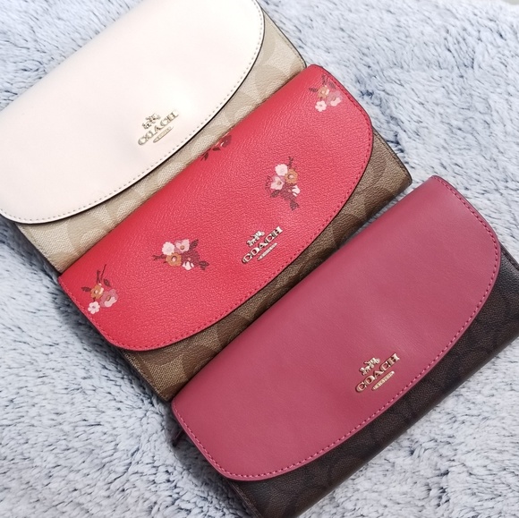 🍒NWT🍒 COACH SIGNATURE CANVAS ENVELOPE WAL - Picture 2 of 8